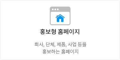 홍보형 홈페이지 보기 아이콘